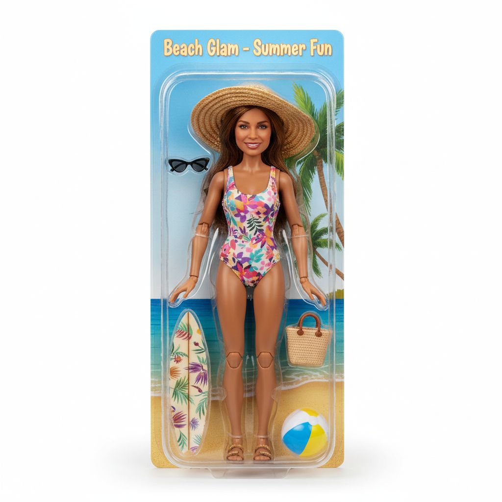 Beach Barbie template